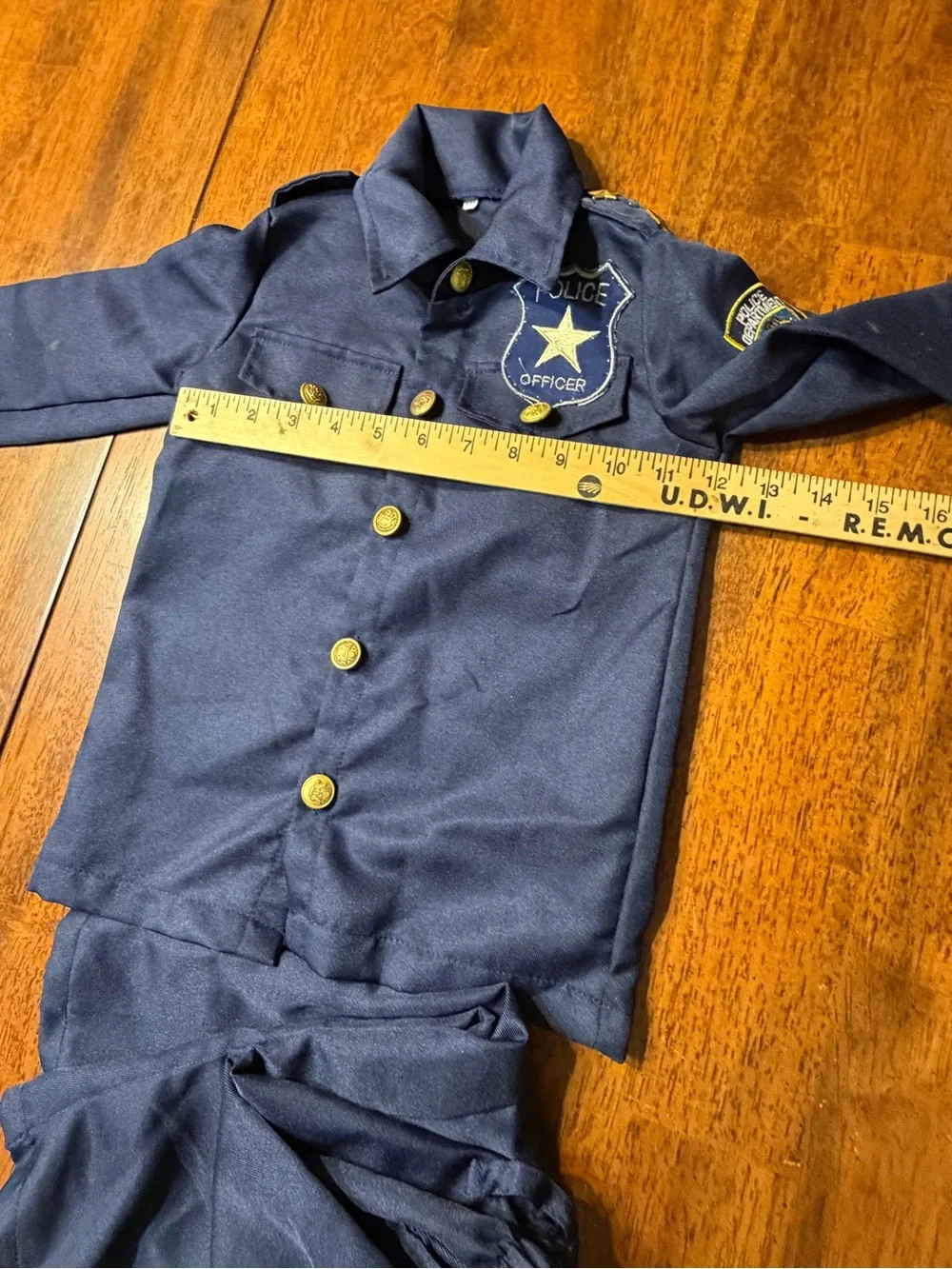 Kids Navy Blue Police Officer & Fire chief Costumes. Size 3-4.  Halloween.
